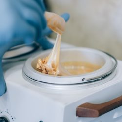 Pieces of wax for depilation in the wax heating machine